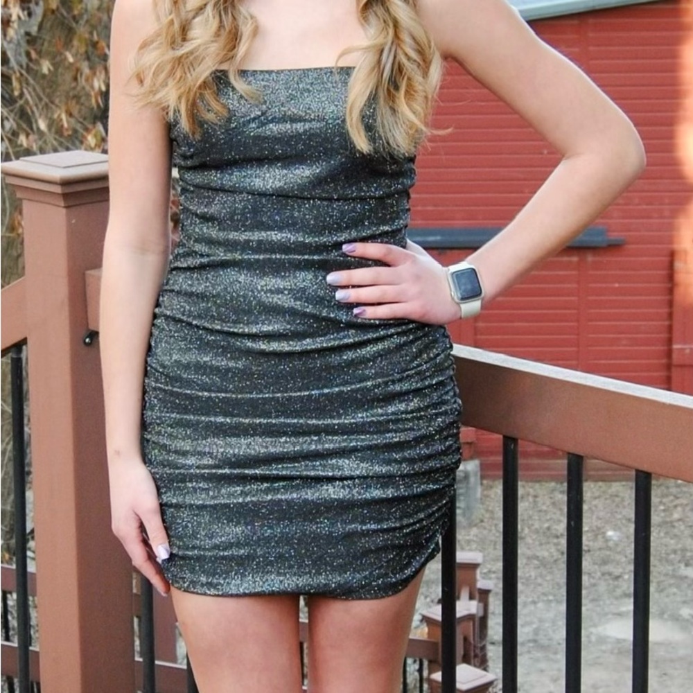 Sparkling Black Mini Dress Formal